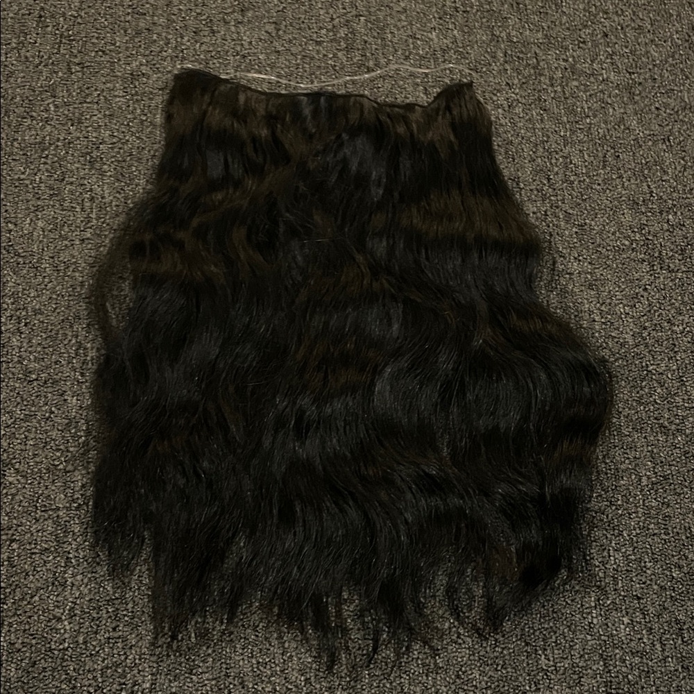 Stranded Midnight Black Wavy Hair Halo #1